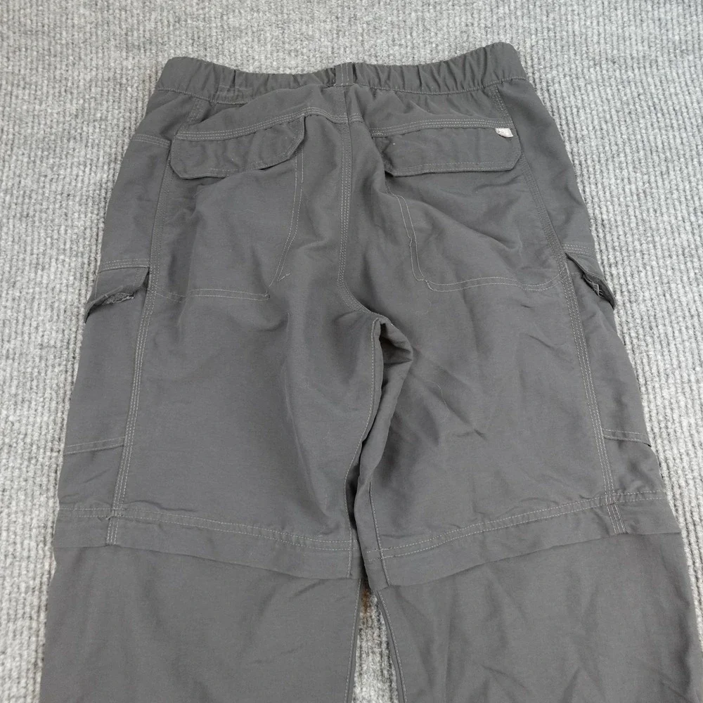 North Face Convertible Pants Mens Medium Gray Hiking Elastic Waist Hiking